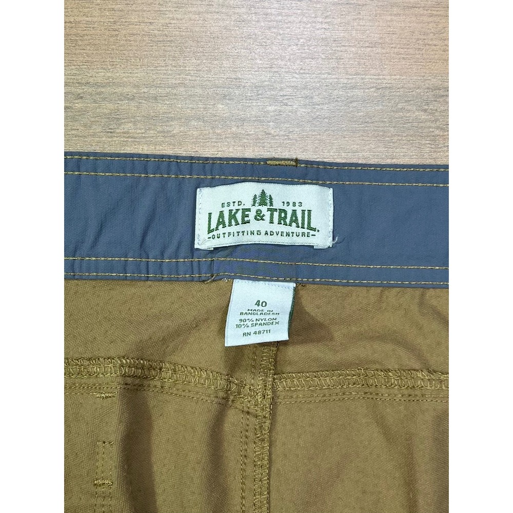Lake & Trail Khaki Cargo Pants Convertible Snap Off Legs‎ Mens Size 40 Outdoor - Picture 6 of 11